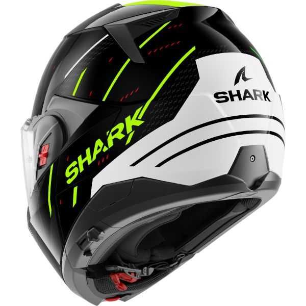 Модуларна Отваряема мото каска за мотор SHARK OXO RYDGER Green/ White