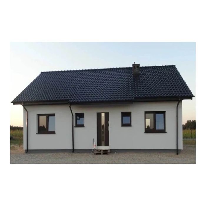 Casă modulară pe structură metalică, cu pereți din panouri sandwich, p