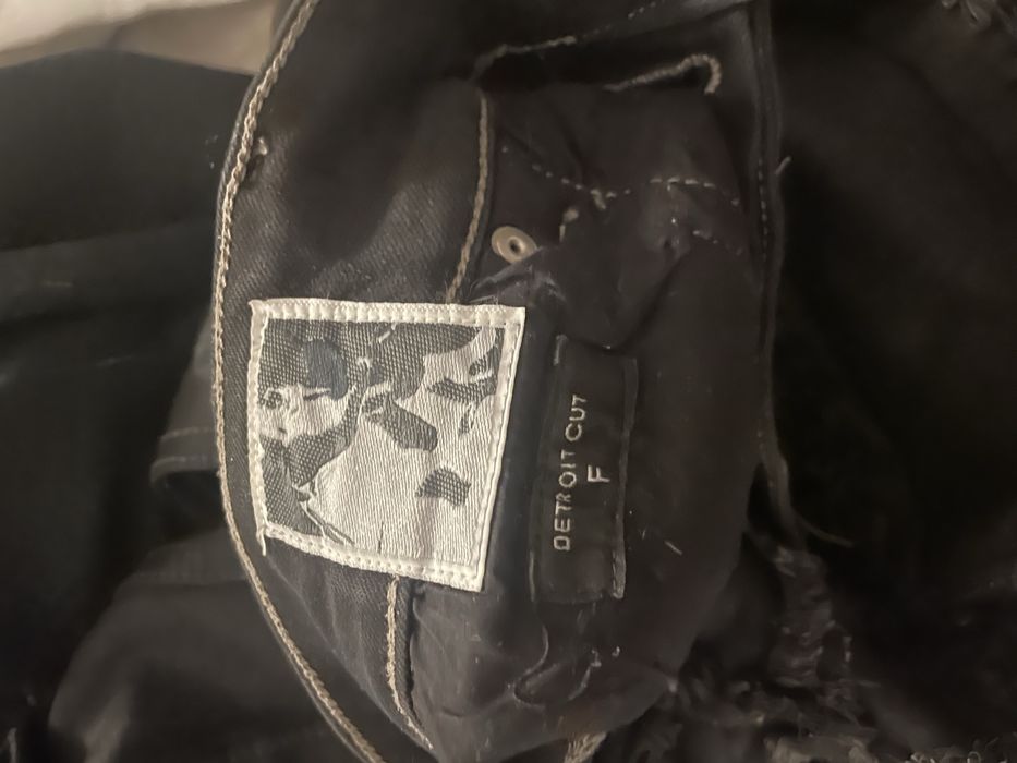 Rick Owens slashed jeans