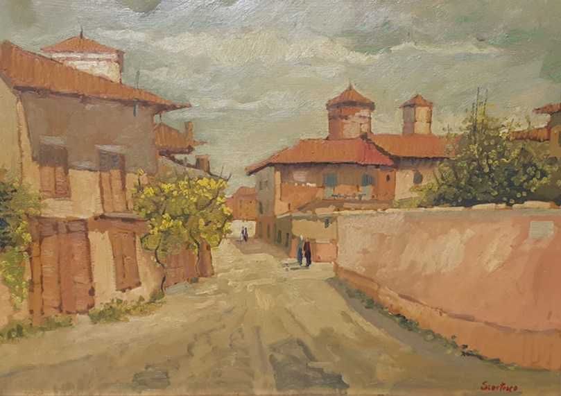 Tablou vechi - Balcic - semnat Scortesco