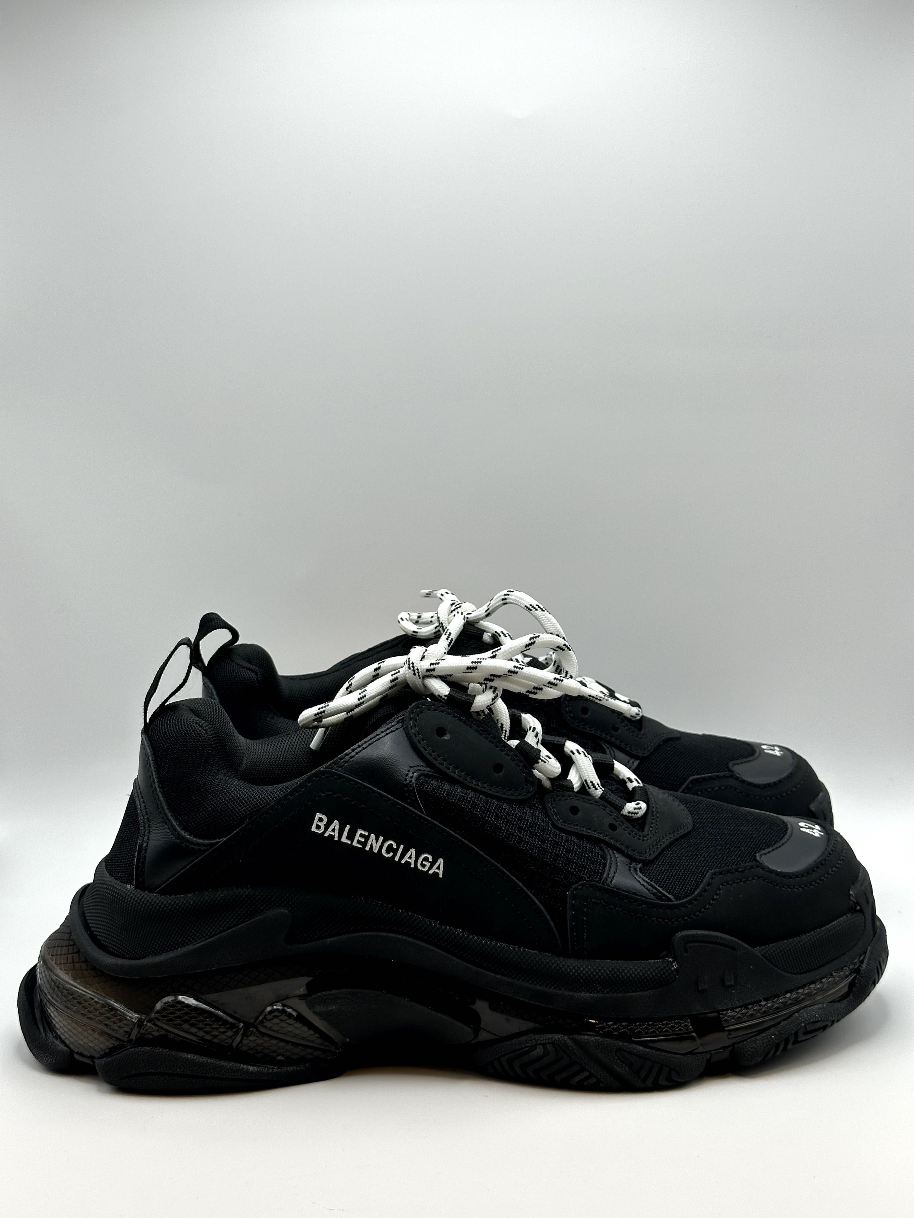 Balenciaga Triple S Clear Sole Black Sneakers