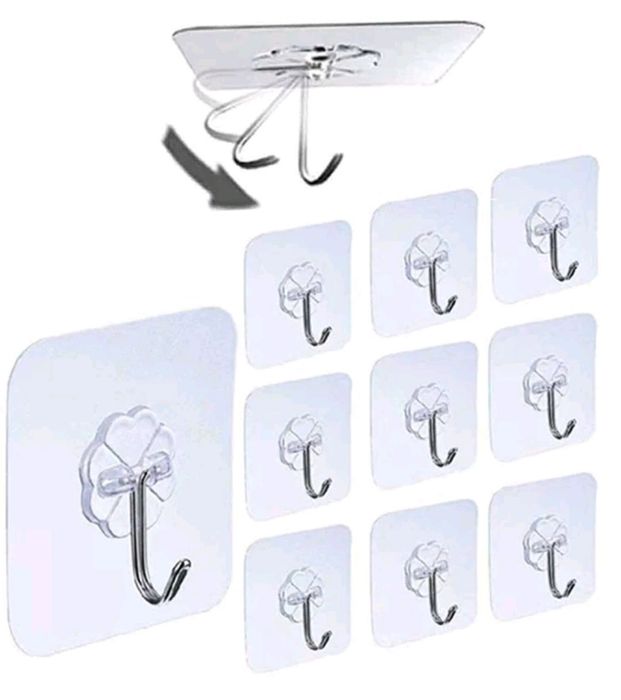 Set 10 agățători dublu adezive SUPER PRODUS