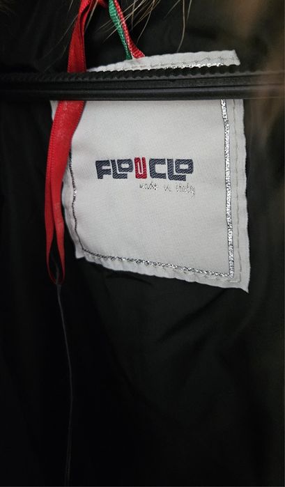 Ново Италианско яке FLO CLO с гъши пух и яка от естествен косъм