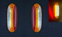 1 бр. ЛЕД LED вертикални габарити рогчета за бус камион ремарке 12-24V
