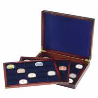 луксозна дървена кутия за съхранение на монети издавани от БНБ