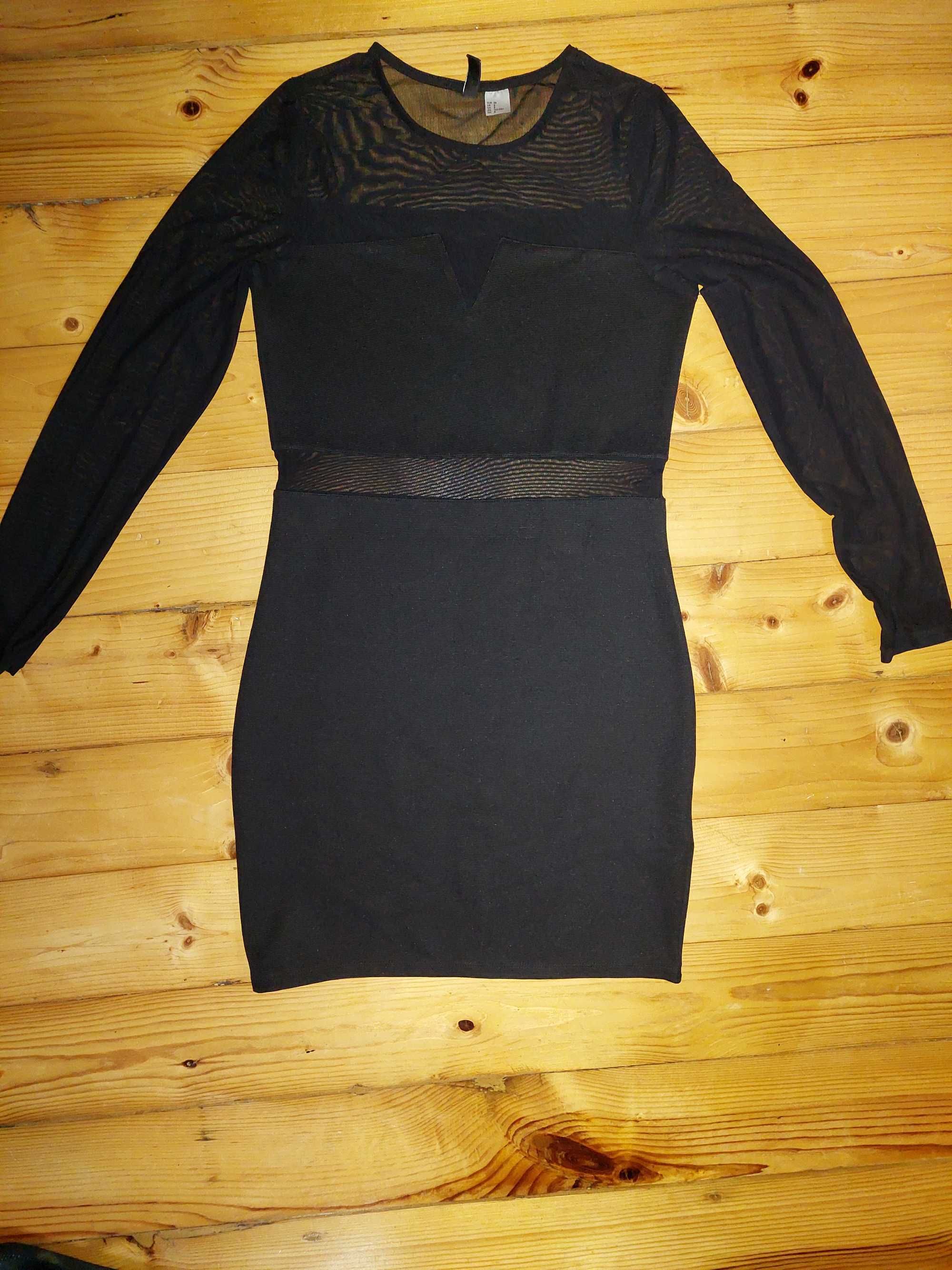 Дамска черна рокля H&M Divided & bebe