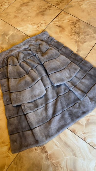 #100 Палто от норка.XL.Actors.Визон.Естествена кожа с косъм.