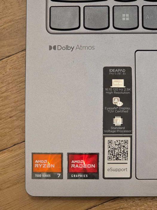 Laptop Lenovo IdeaPad Pro 5 16", AMD Ryzen 7 7840HS, 32GB RAM, 1TB SSD