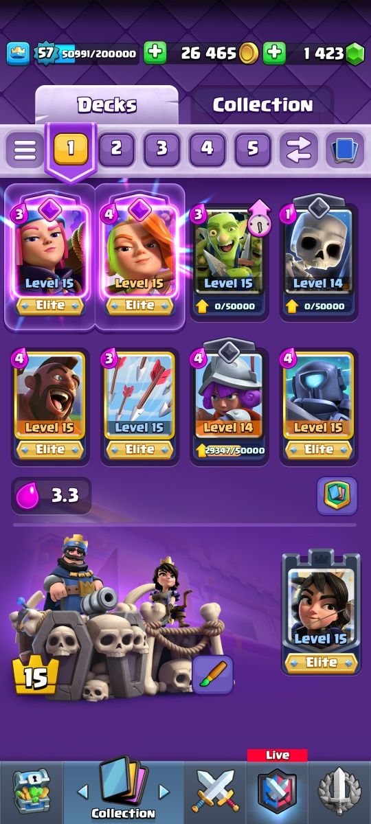 Clash Royale 9000кубков 15уровень