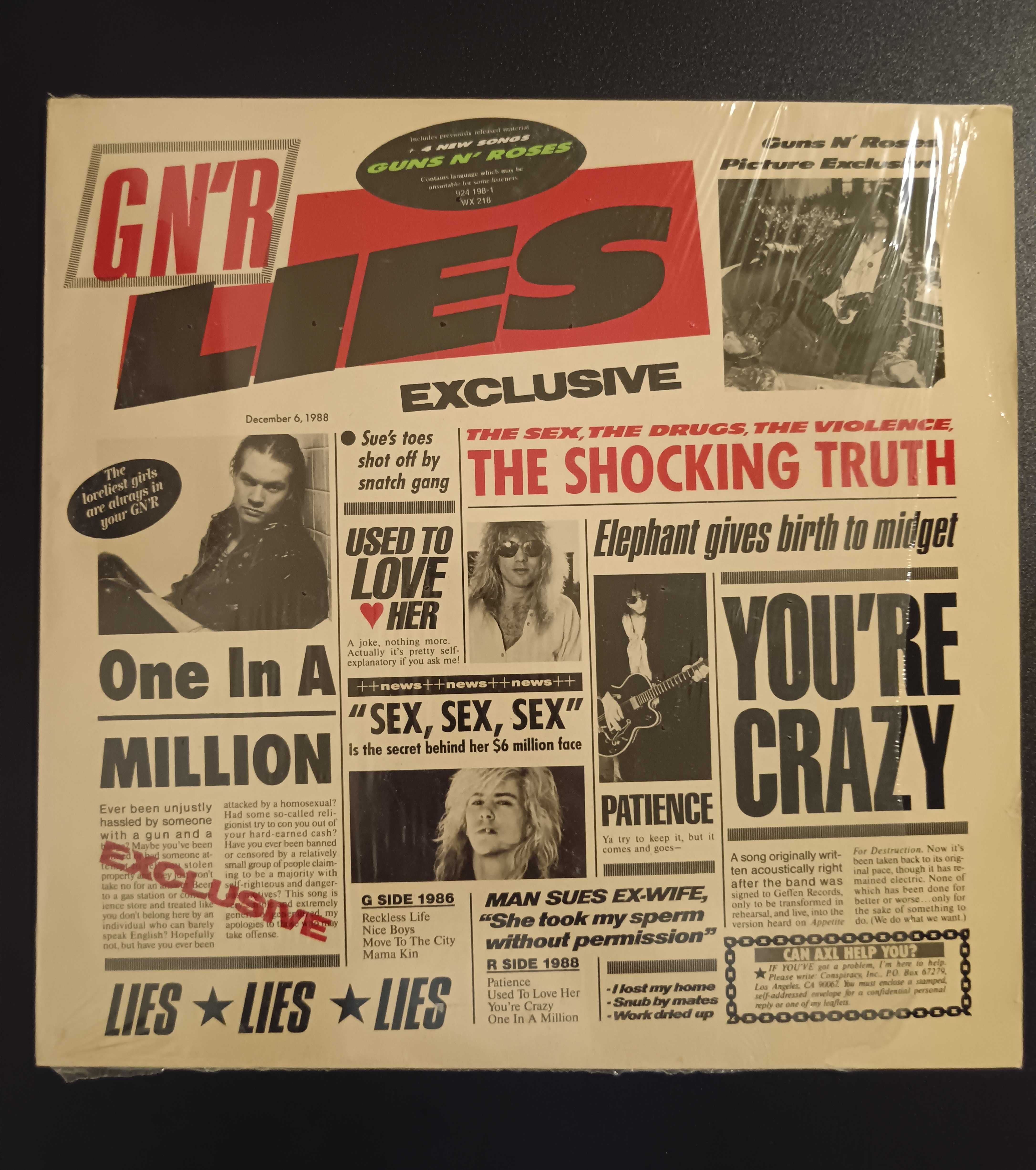 Плоча Guns N' Roses – G N' R Lies /Limited Edition, Bandana/ - RARE