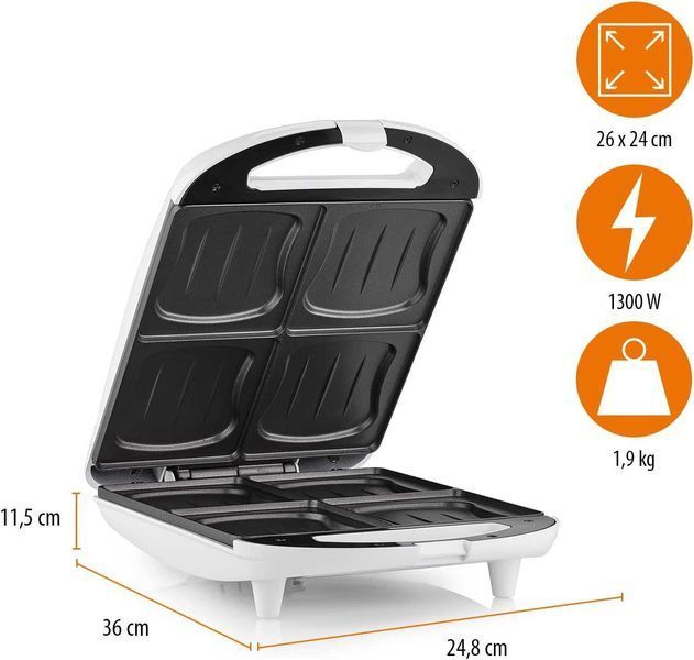 ПРОМО 2г Гаранция Нов Тостер Уред за Сандвичи Tristar SA-3065, 1300W