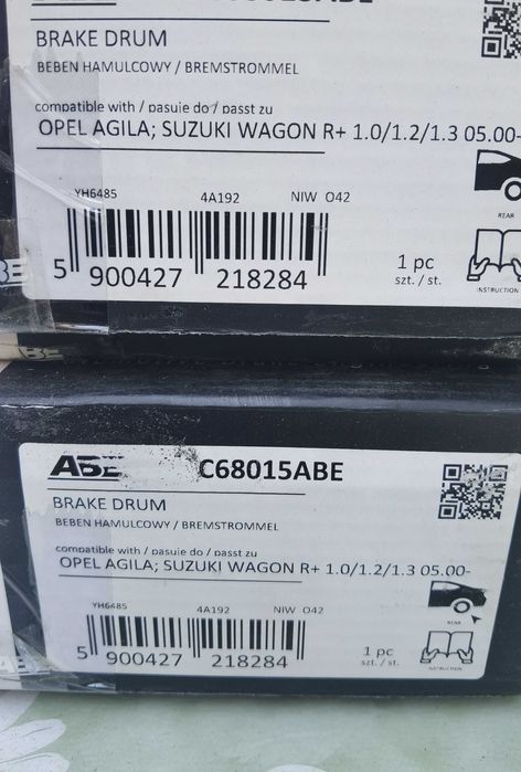 Барабани,лагери, накладки и пружини за Opel Agila и Suzuki Wagon r