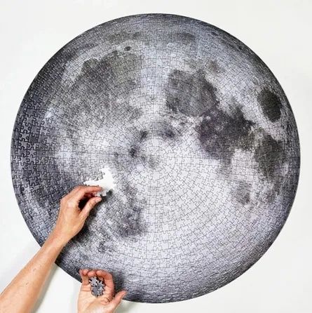 Кръгъл пъзел Луна - 1000 части + схема за редене , пъзел Луната