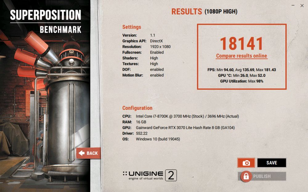 Геймърски компютър, full hd, Intel i7, rtx 3070, 16gb