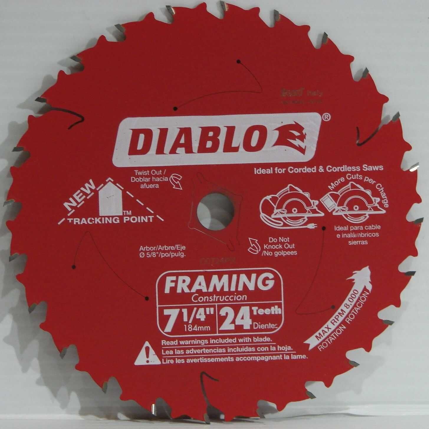 Milwaukee / Diablo - panze de circular 7 1/4 185mm 24-40 dinti