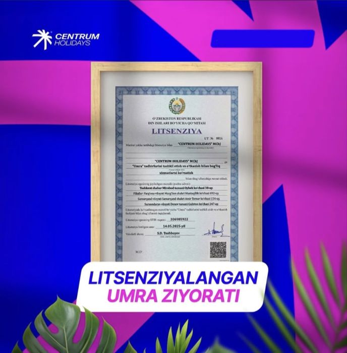 Litsenziyaga ega Umra Safar