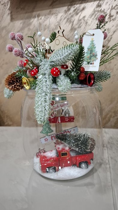 Aranjamente pentru Crăciun cu instalație luminoasă