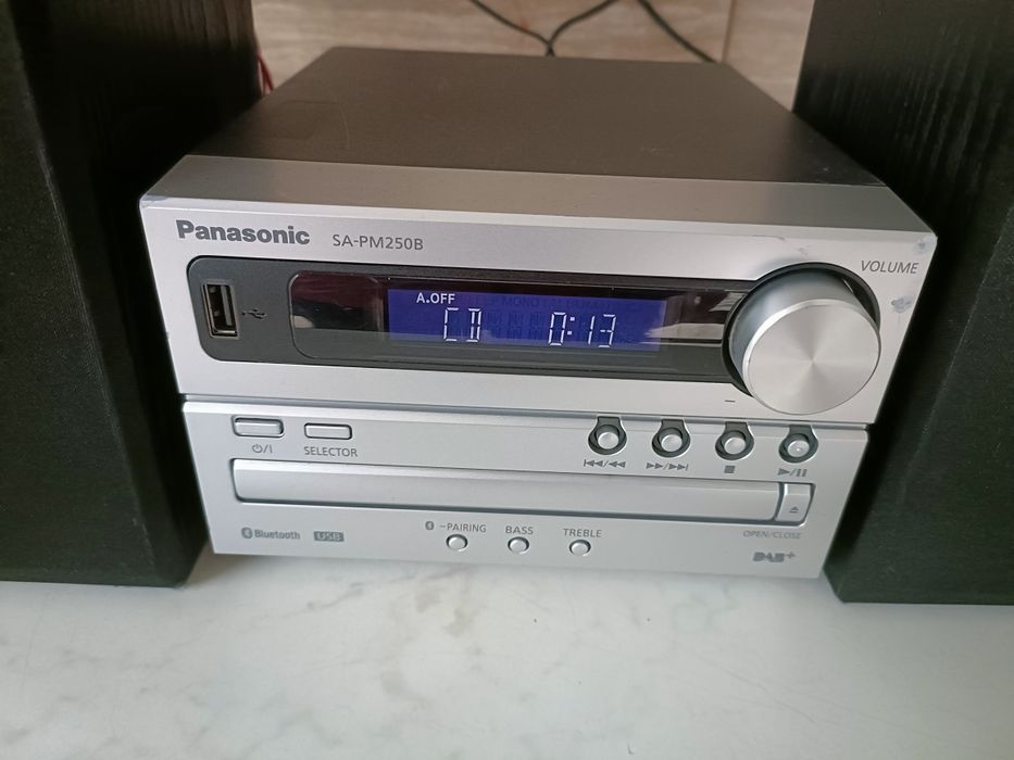 Panasonic SA PM 250 B, sistem audio, Bluetooth, USB, FM, CD player