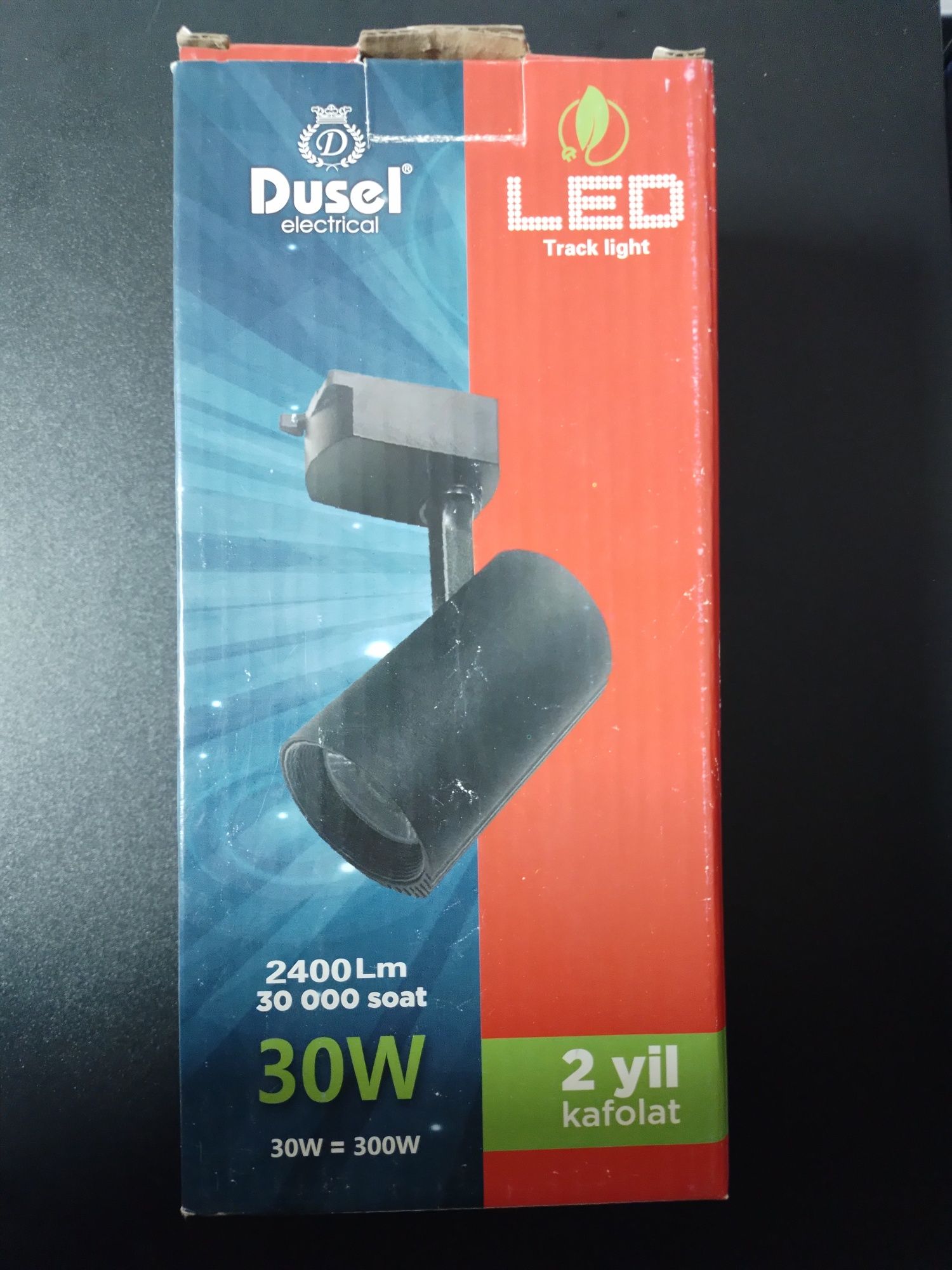 Треков светильники Dusel led. Чёрный 30w