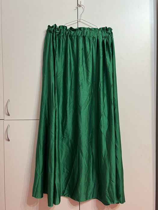 Fusta maxi verde smarald, NOUA!