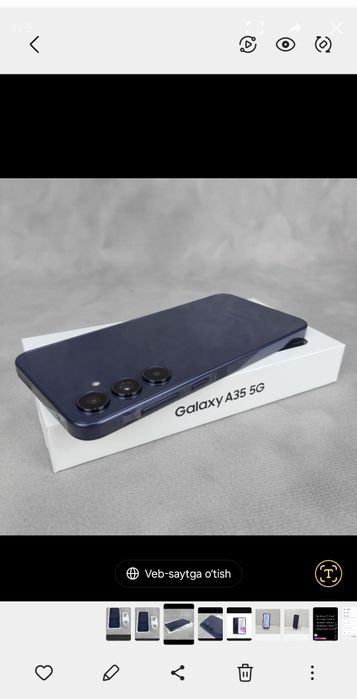 Samsung A35 8 128 tali idial holata  yangi salafani olinmagan  orqa ol