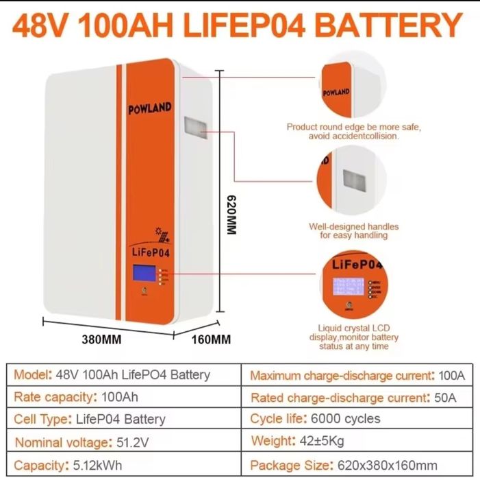 Baterie  5 kw  powland