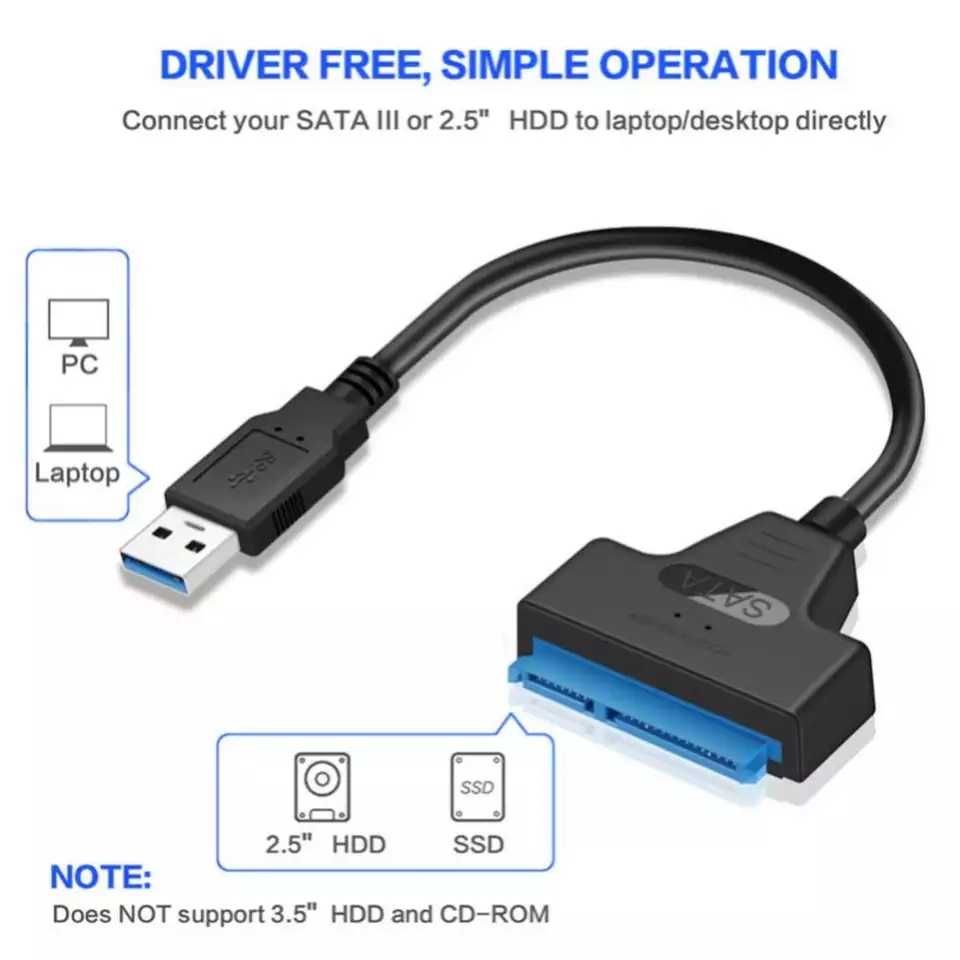 Переходник SATA на USB 3.0 (HDD 2.5, SSD). Качественный!!!