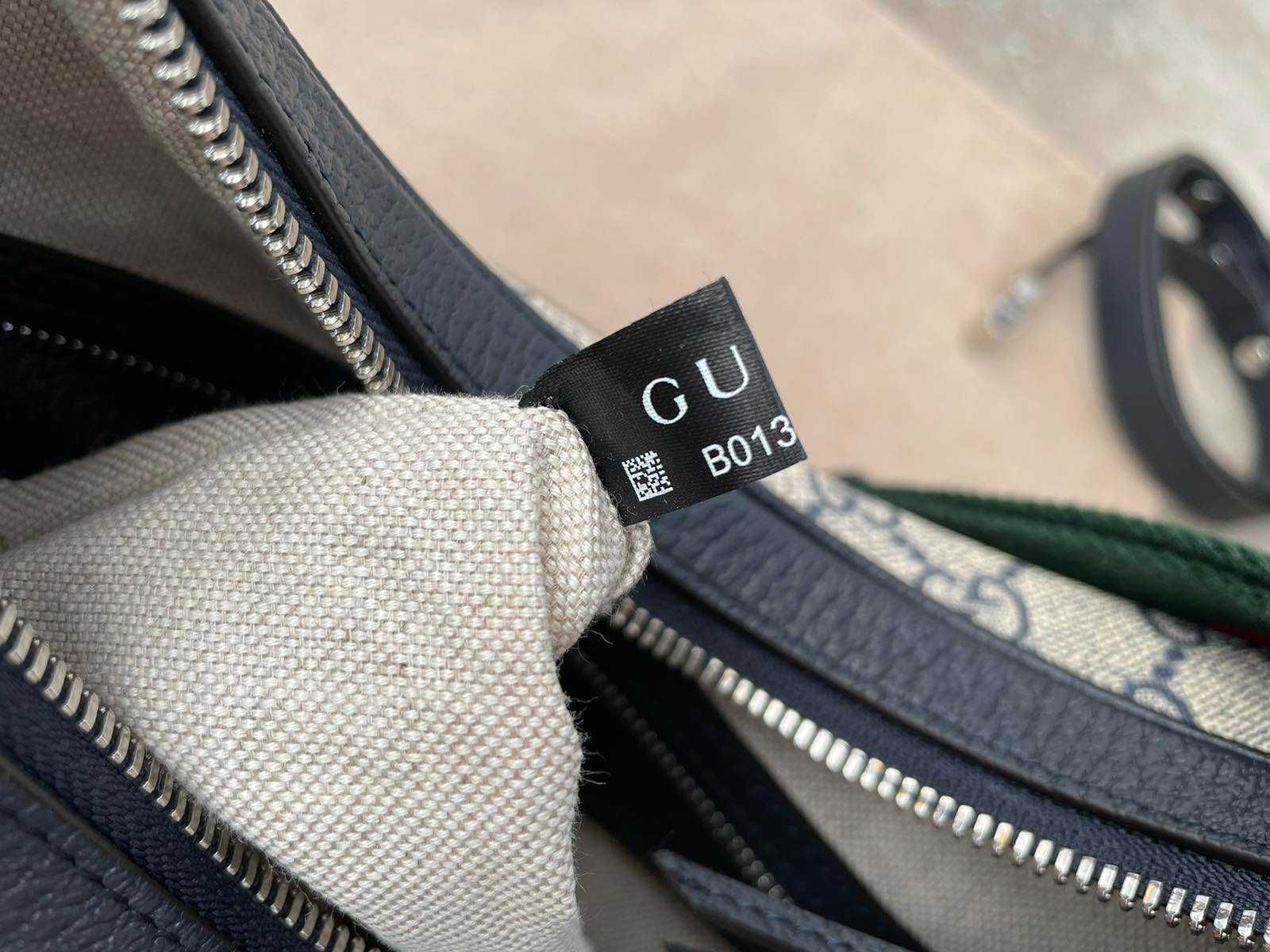 Geantă de umăr originală Gucci G-Closure Gucci Canvas Attache