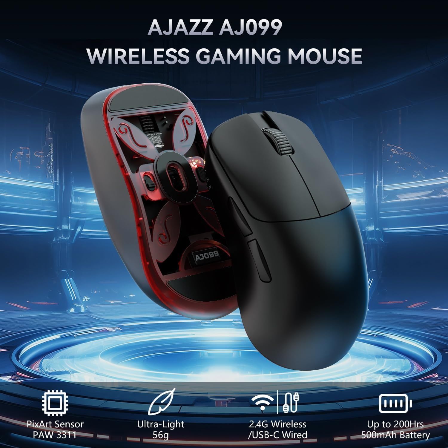 беспроводные игровые мышки vgn f1 pro,ajazz099,atacksharkx11,mchose m7