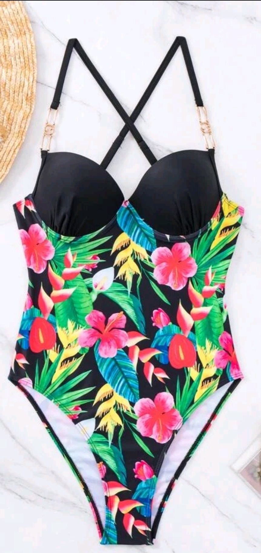 (L) (S) Costum de baie Beach Flower