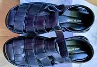 Черни мъжки сандали от изкуствена кожа (размер 45)