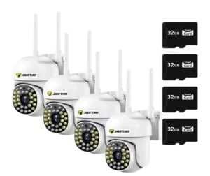 4xCamera de supraveghere JORTAN+4 carduri 32GB