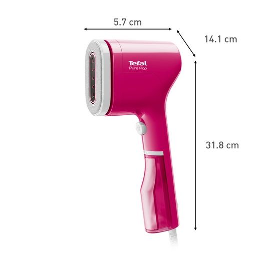 Нов  ръчен уред за гладене с пара Tefal Pure Pop DT2023, Розов