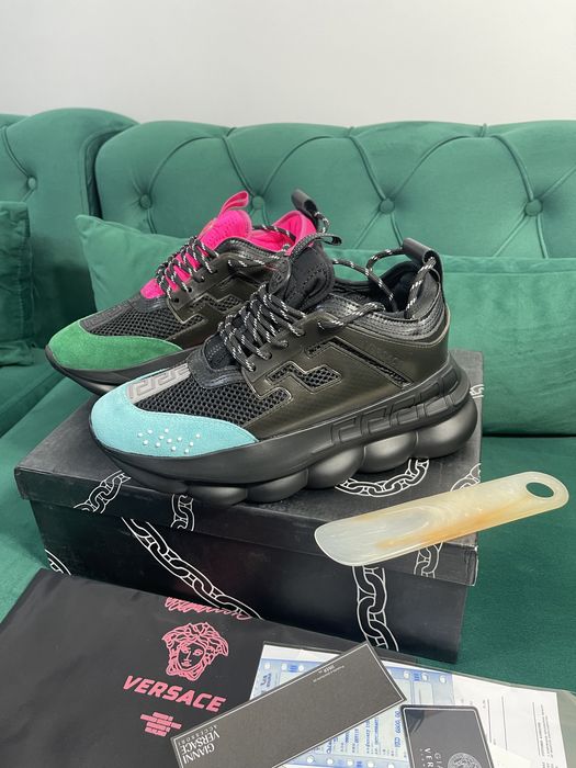 Adidasi Versace Chain Reaction piele naturala Full Box