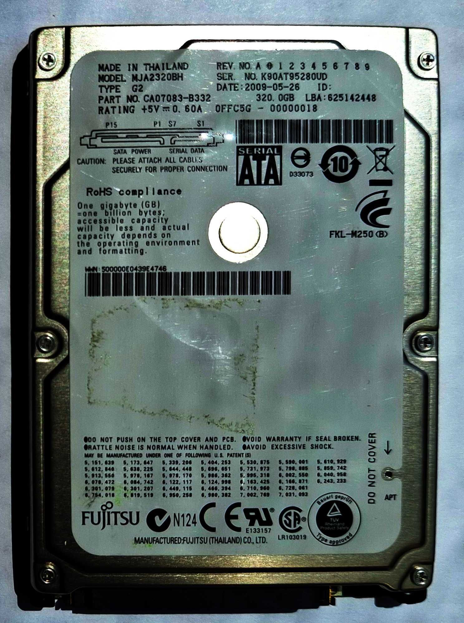HDD жесткие диски Б/У - рабочие.