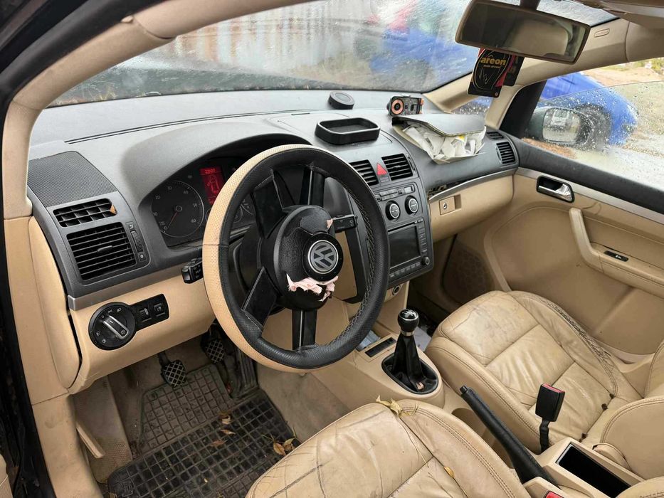 vw touran 2.0 tdi bkd на части кожа нави тоаран