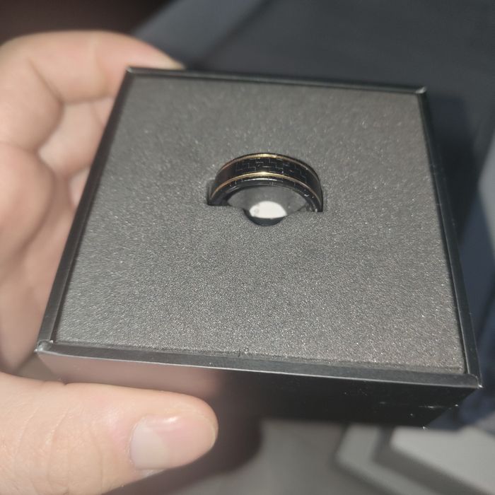 Inel inteligent black-gold mărimea 12