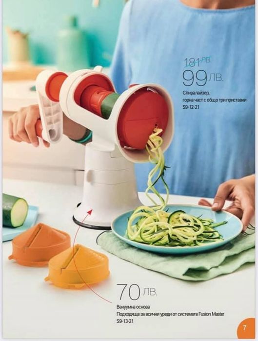 Приставки за ренде за с-ма Fusion, Tupperware ,Спиралайзер и др