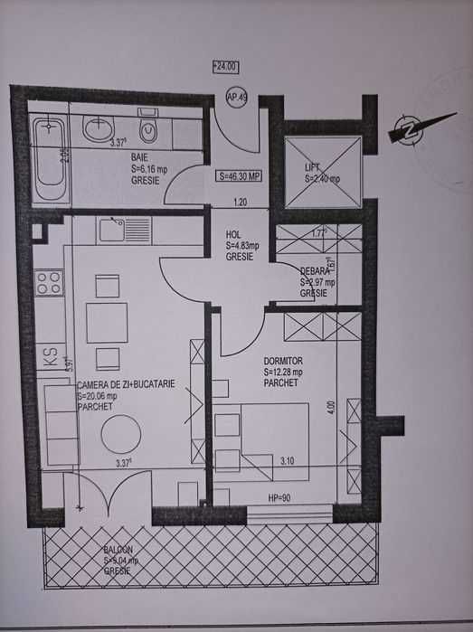 Apartament 2 camere studio Coresi Tractorul Grandis Parcare.Comision 0