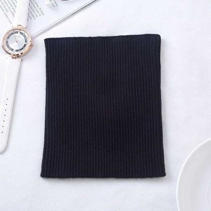 Guler tricotat elastic din casmir pentru femei, negru, Negociabil