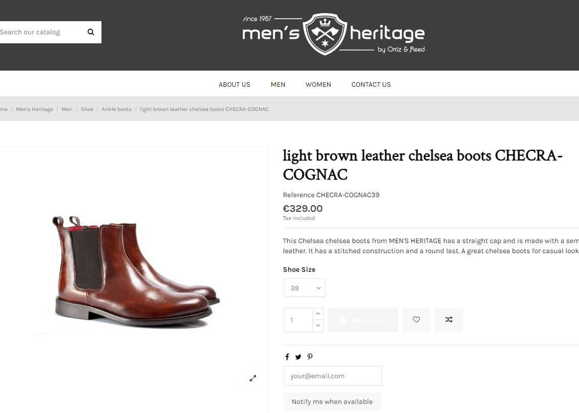 Ghete chelsea 45 de lux plain toe Ortiz & Reed piele naturala moale