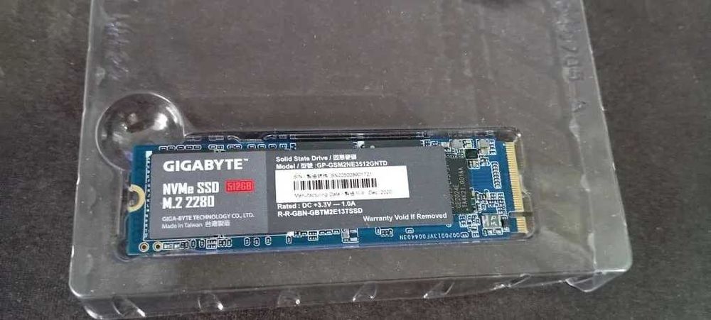 Gigabyte M.2 PCIe ssd 512GB