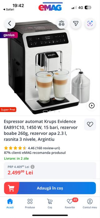 Expresor Krups Evidence