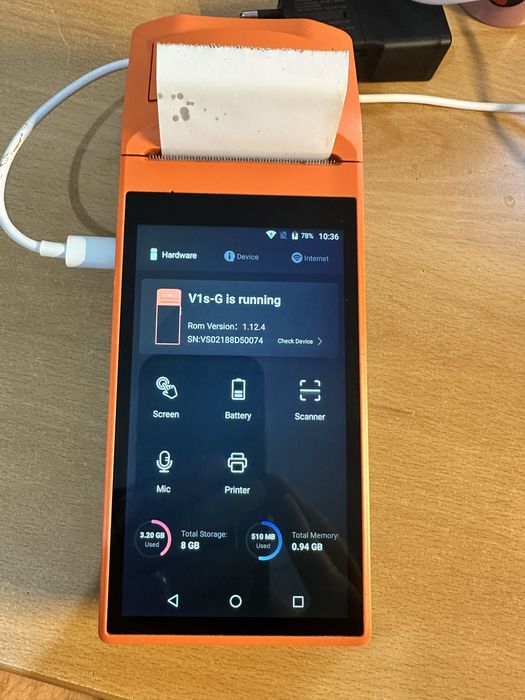 Terminal POS Sunimi V1s