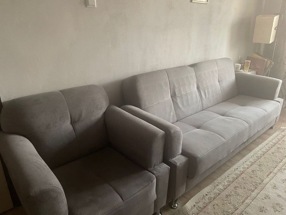 Диван и 2 кресла мягкая мебель. Велюр 225х60 - 190х120