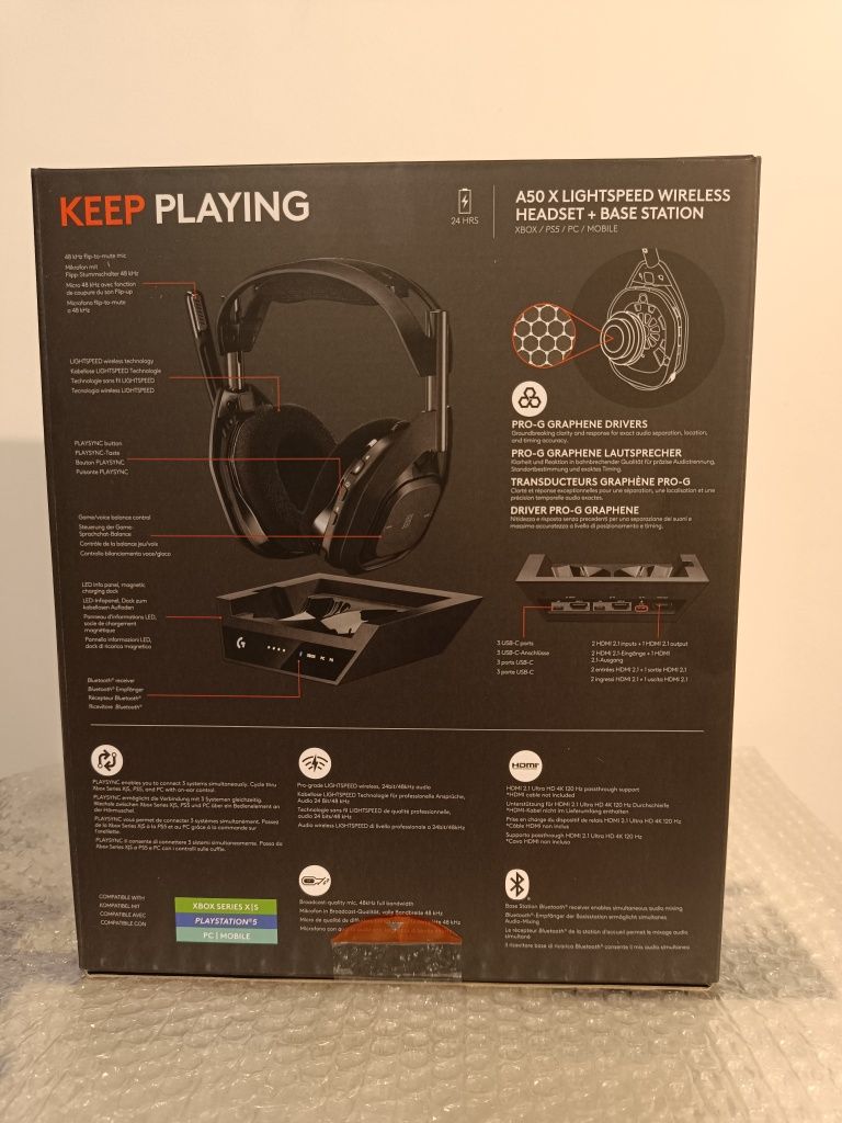 Căști gaming wireless Logitech Astro A50X PC.PS5.Xbox sigilate