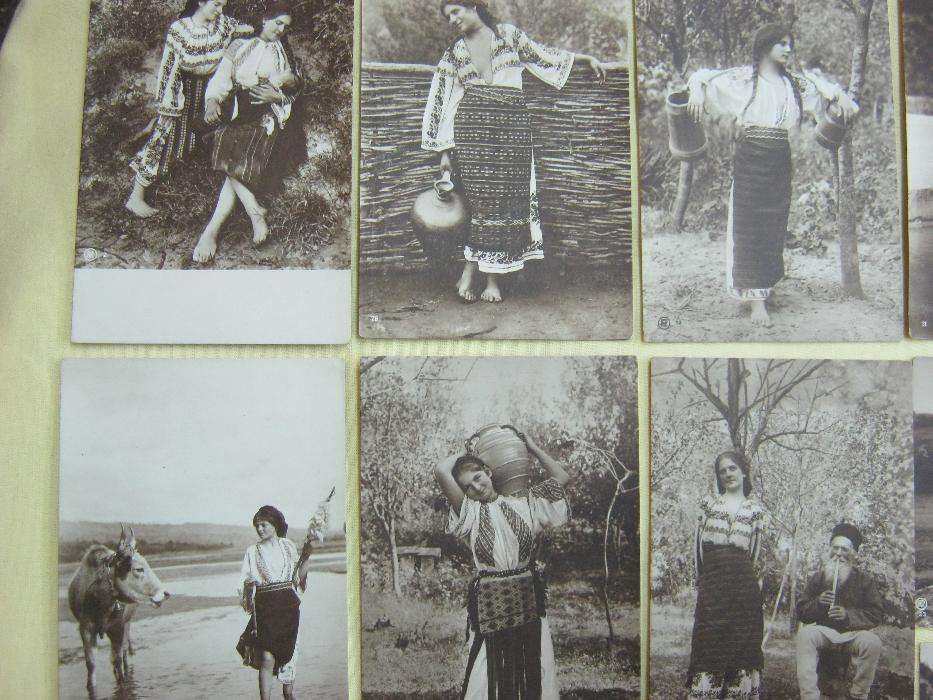 LOT 19 ilustrate vechi,Carti Postale,folclor romanesc,1910.