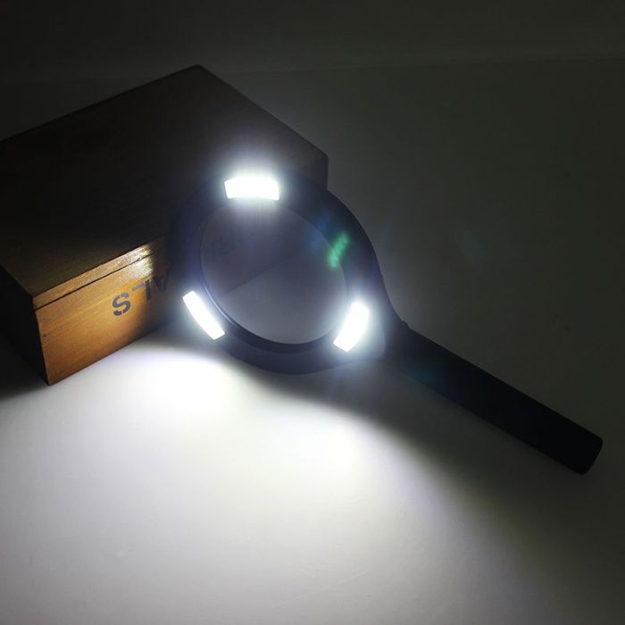 LED Лупа с Работна Лампа Осветление увеличение х3 четене работа 80 м