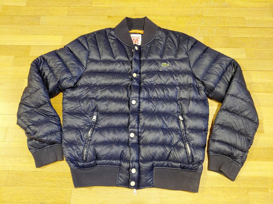 Lacoste Live пухено яке тип бомбър пухенка оригинал 80% пух тъмносиня