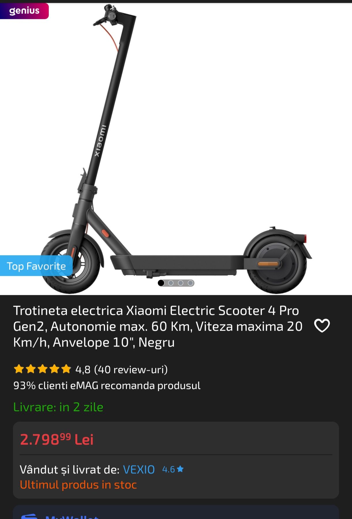Trotineta electrica Xiaomi  4 Pro Gen2